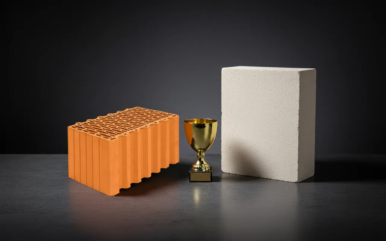 Газобетон vs керамика: итоги серии — 7 критериев в одной таблице