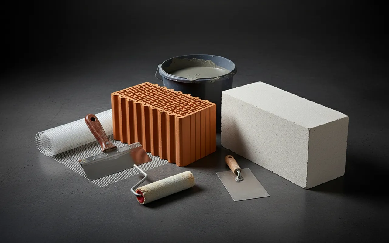 Газобетон vs керамика: штукатурка и отделка — в чём разница